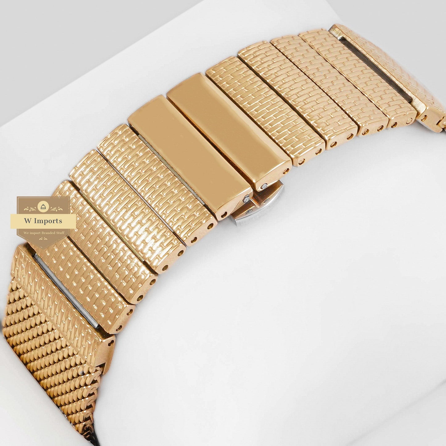 LATEST COLLECTION YELLOW GOLD WITH BLACK DIAL MESH BRACELET