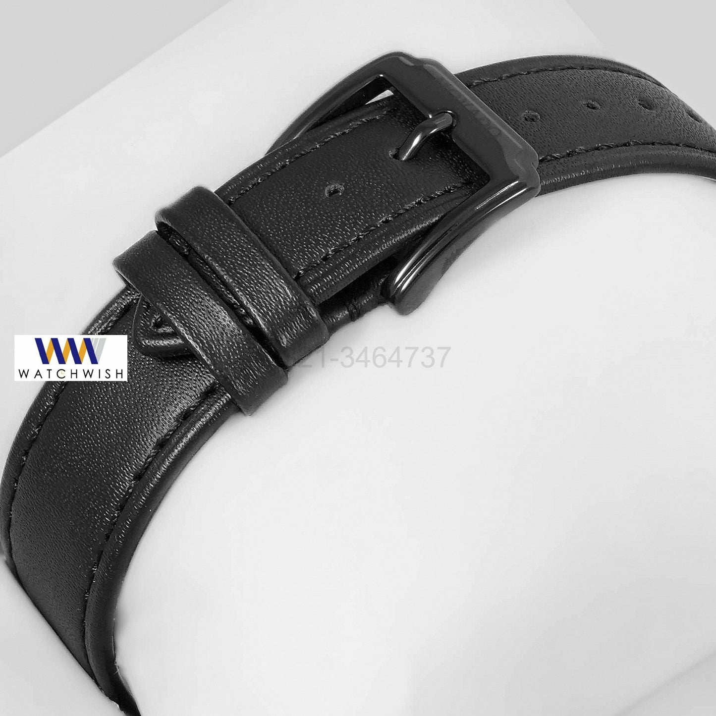 LATEST COLLECTION ALL BLACK WITH DIAL & LEATHER STRAP LADIES WATCH
