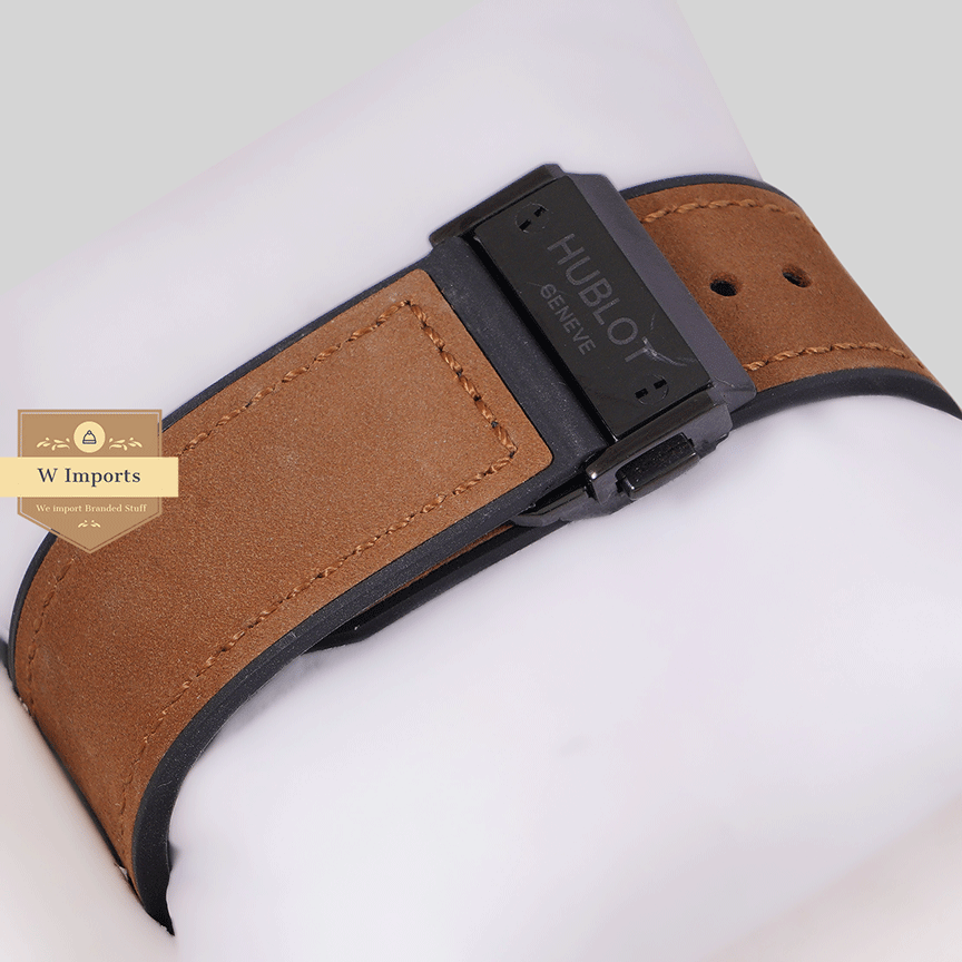 Latest Collection Black Case With Dial & Brown Velvet Strap