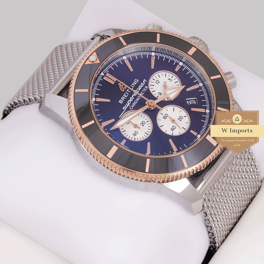 Latest Collection Silver With Black Dial Chain Watch For Men