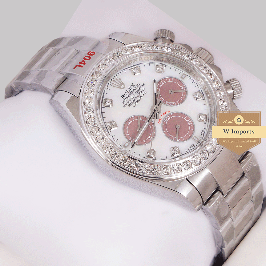 New Arrival Chronograph 40 Silver With White Dial Stone Bezel ZR Factory