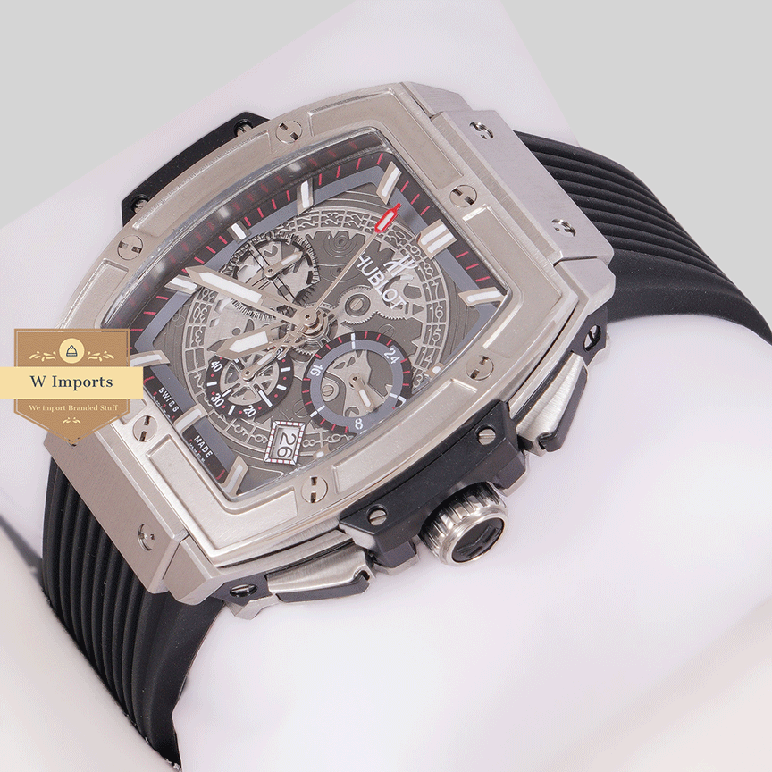 New Arrival Chronograph Silver Matt Case With Skeleton Dial Pvc Strap Watch