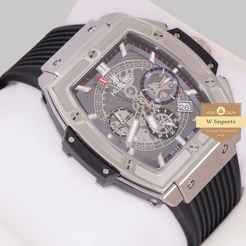 New Arrival Chronograph Silver Matt Case With Skeleton Dial Pvc Strap Watch