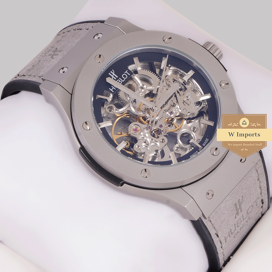 Latest Collection Silver Matt Case With Skeleton Dial Automatic watch