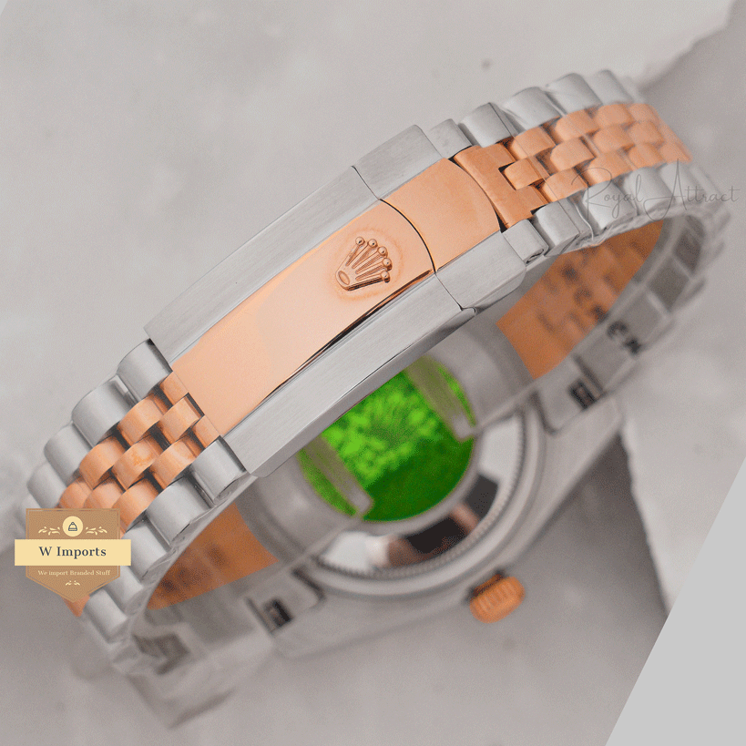 Latest Collection 36 Two Tone Rose Gold With Grey Dial Smooth Bezel Automatic Watch Zr Factory