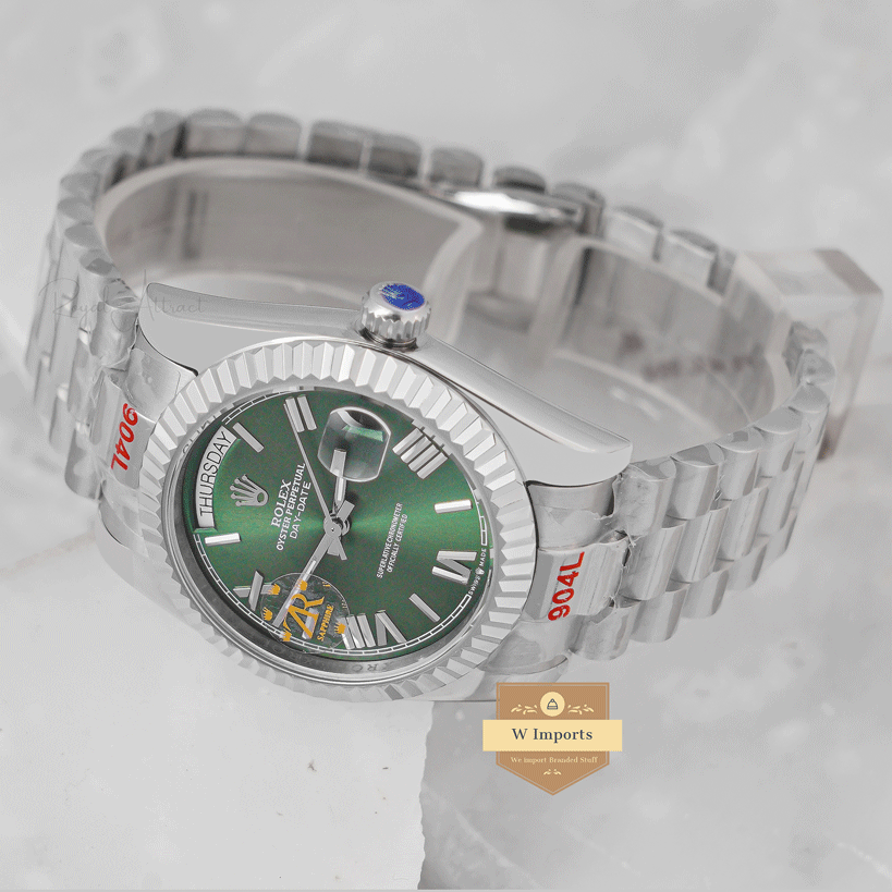 New Arrival 36 Silver With Green Dial Fluted Bezel Zr Factory