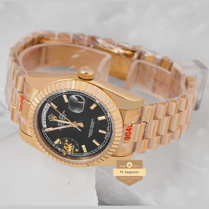 Latest Collection 36 Yellow Gold With Black Dial Automatic Watch Zr Factory