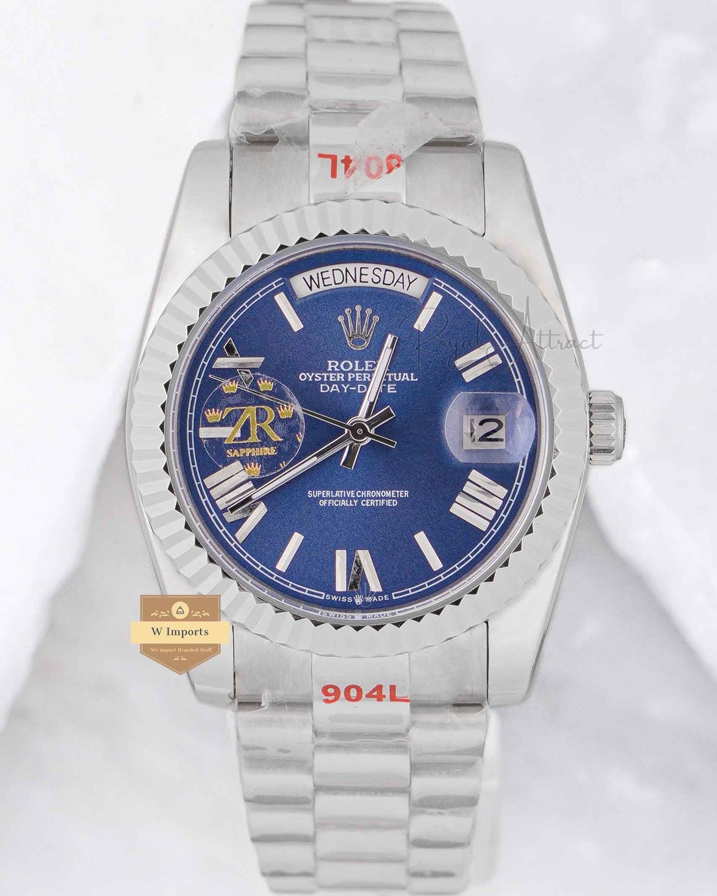 New Arrival Collection 36 Silver With Blue Dial Fluted Bezel ZR Factory