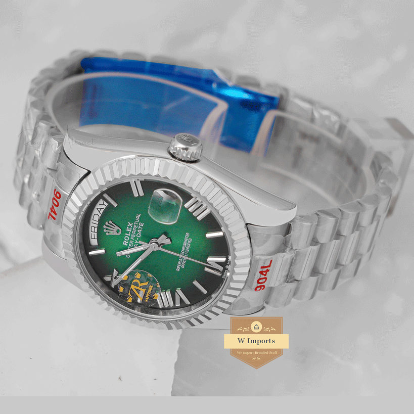 New Arrival Collection 36 Silver With Green Dial Fluted Bezel Zr Factory