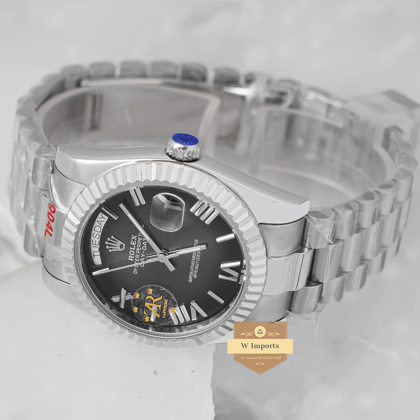 New Edition Collection 36 Silver With Gray Dial Fluted Bezel ZR Factory