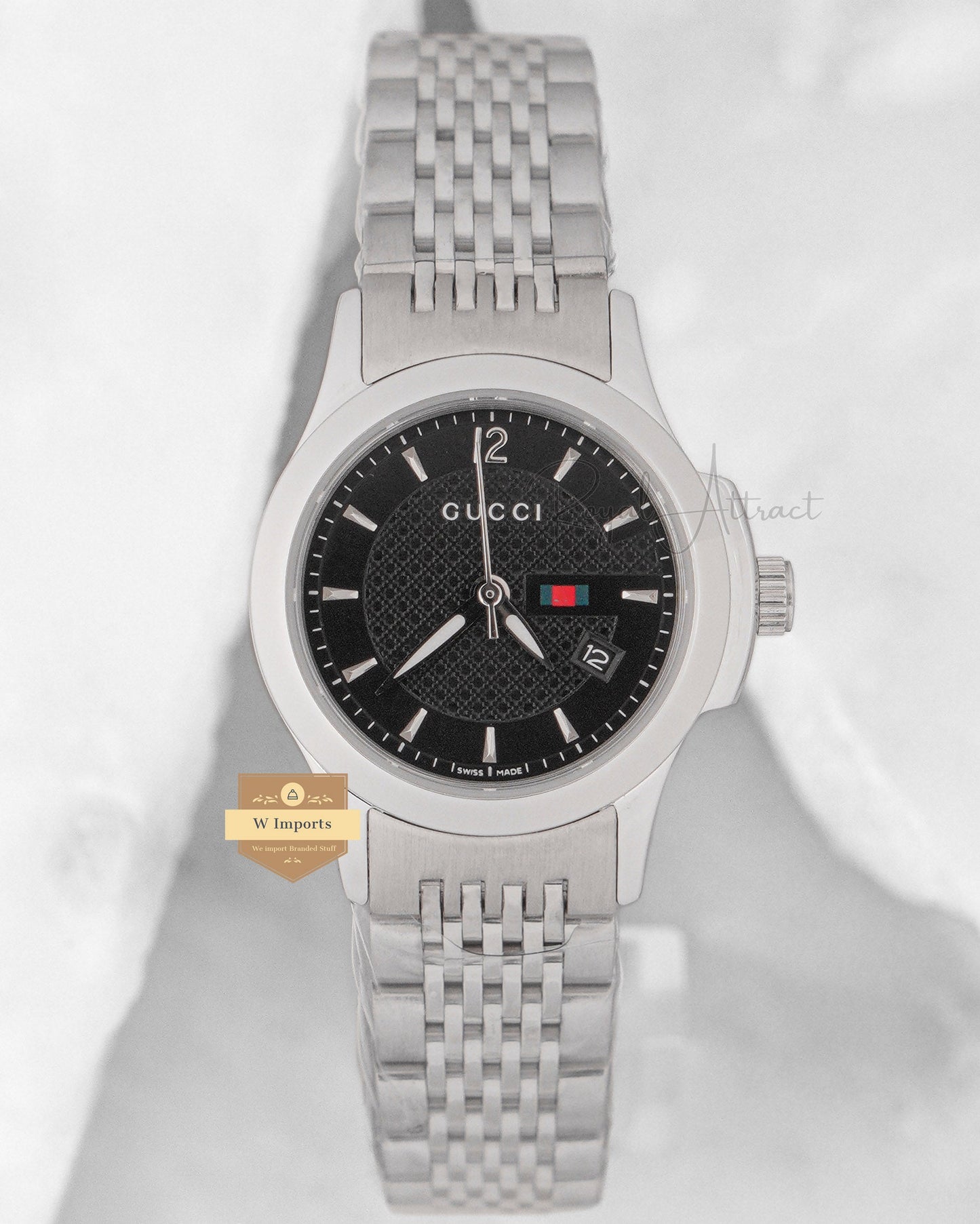 LATEST COLLECTION SILVER WITH BLACK DIAL LADIES WATCH