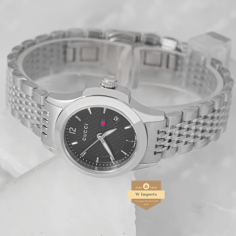 LATEST COLLECTION SILVER WITH BLACK DIAL LADIES WATCH