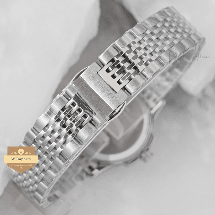 LATEST COLLECTION SILVER WITH BLACK DIAL LADIES WATCH