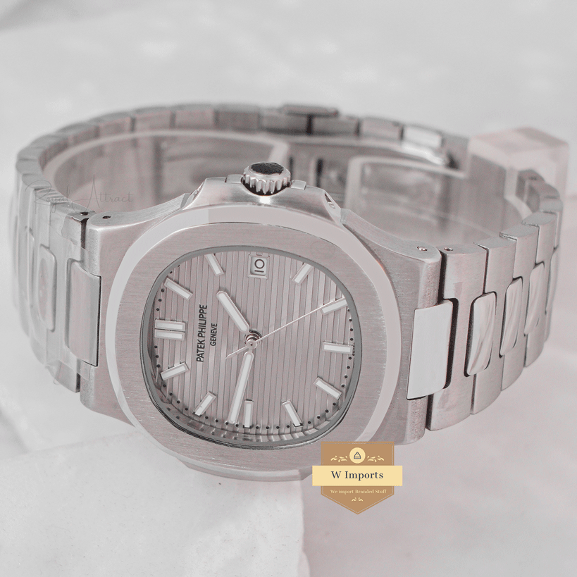 Latest Collection Silver With Gray Dial Automatic Watch
