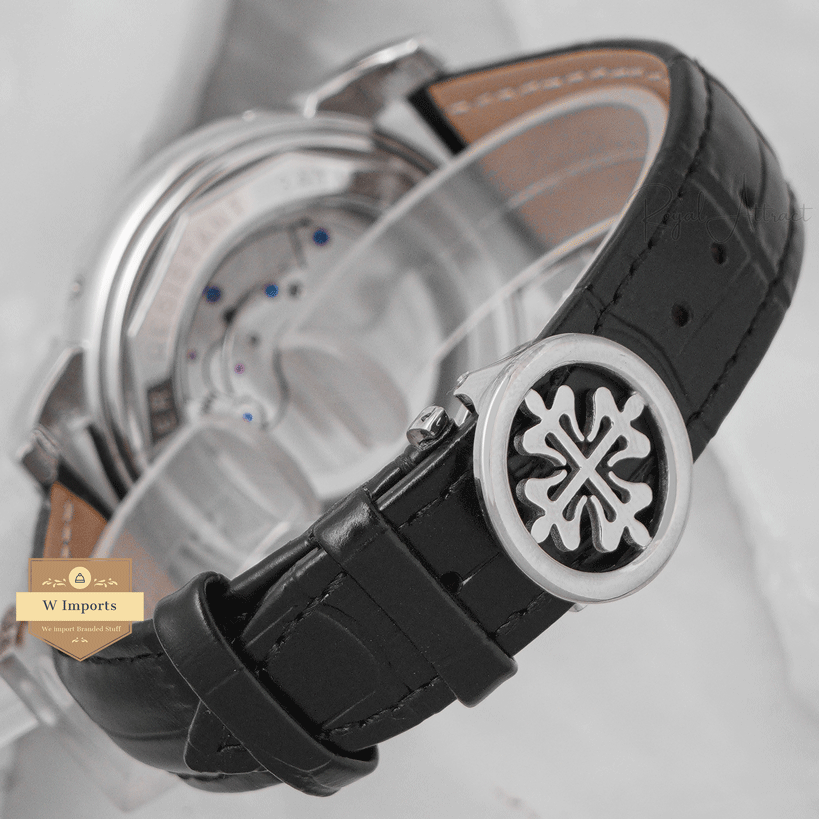 LATEST COLLECTION CHRONOGRAPH SILVER CASE WITH GRAY DIAL & LEATHER STRAP