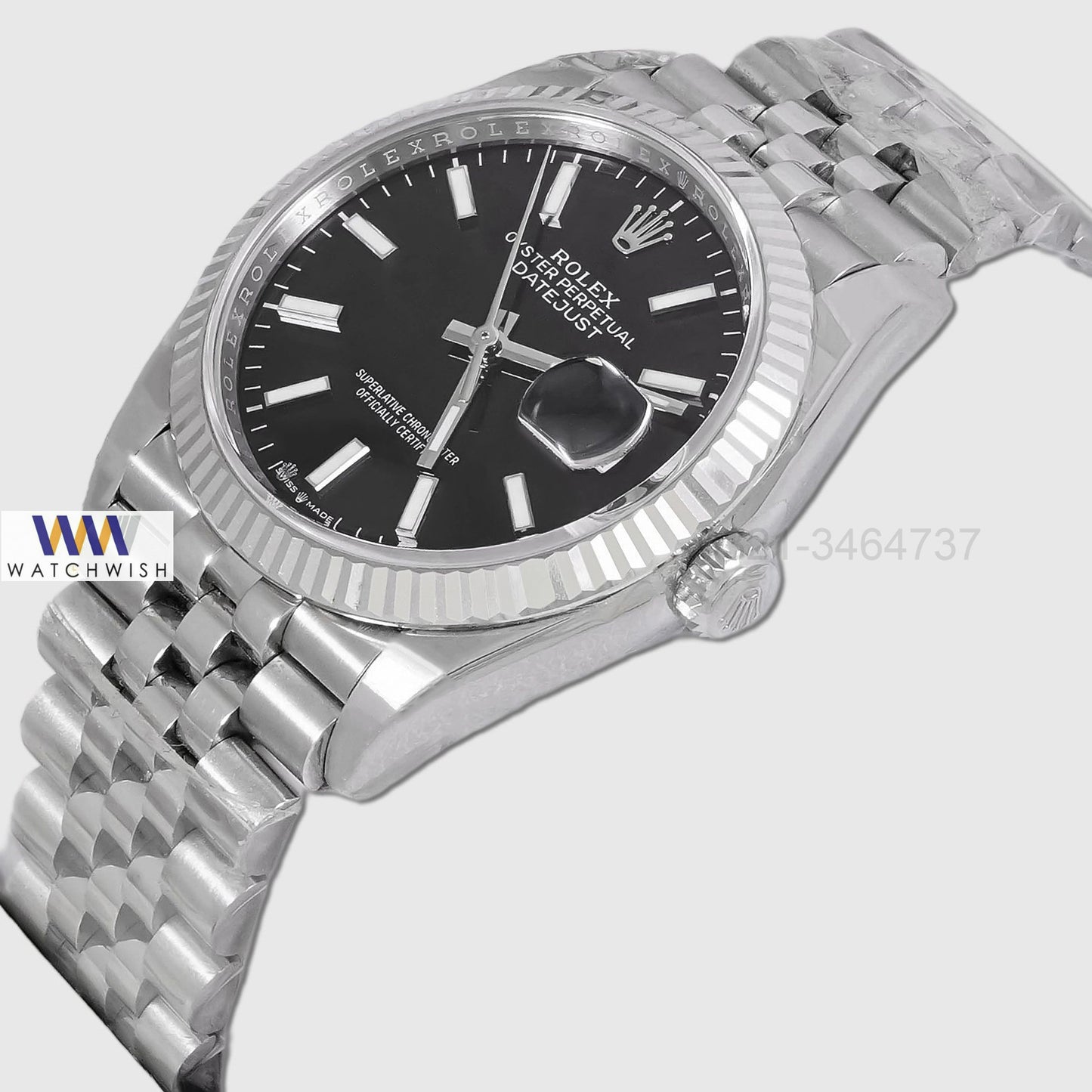 LATEST COLLECTION 36 SILVER WITH BLACK DIAL AUTOMATIC WATCH GS MADE