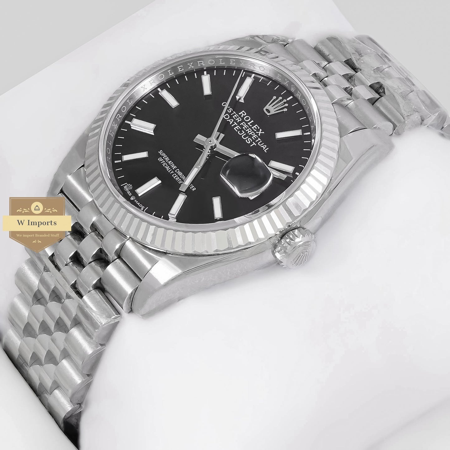 LATEST COLLECTION 36 SILVER WITH BLACK DIAL AUTOMATIC WATCH EW MADE