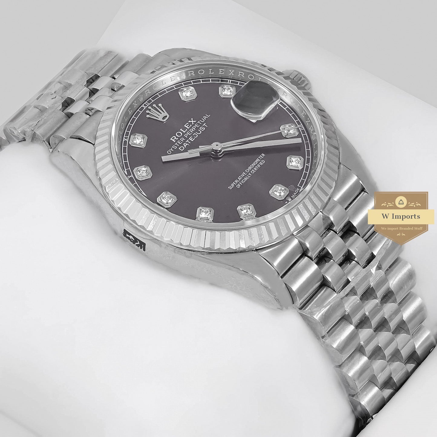 LATEST COLLECTION 36 SILVER WITH GRAY DIAL AUTOMATIC WATCH EW MADE