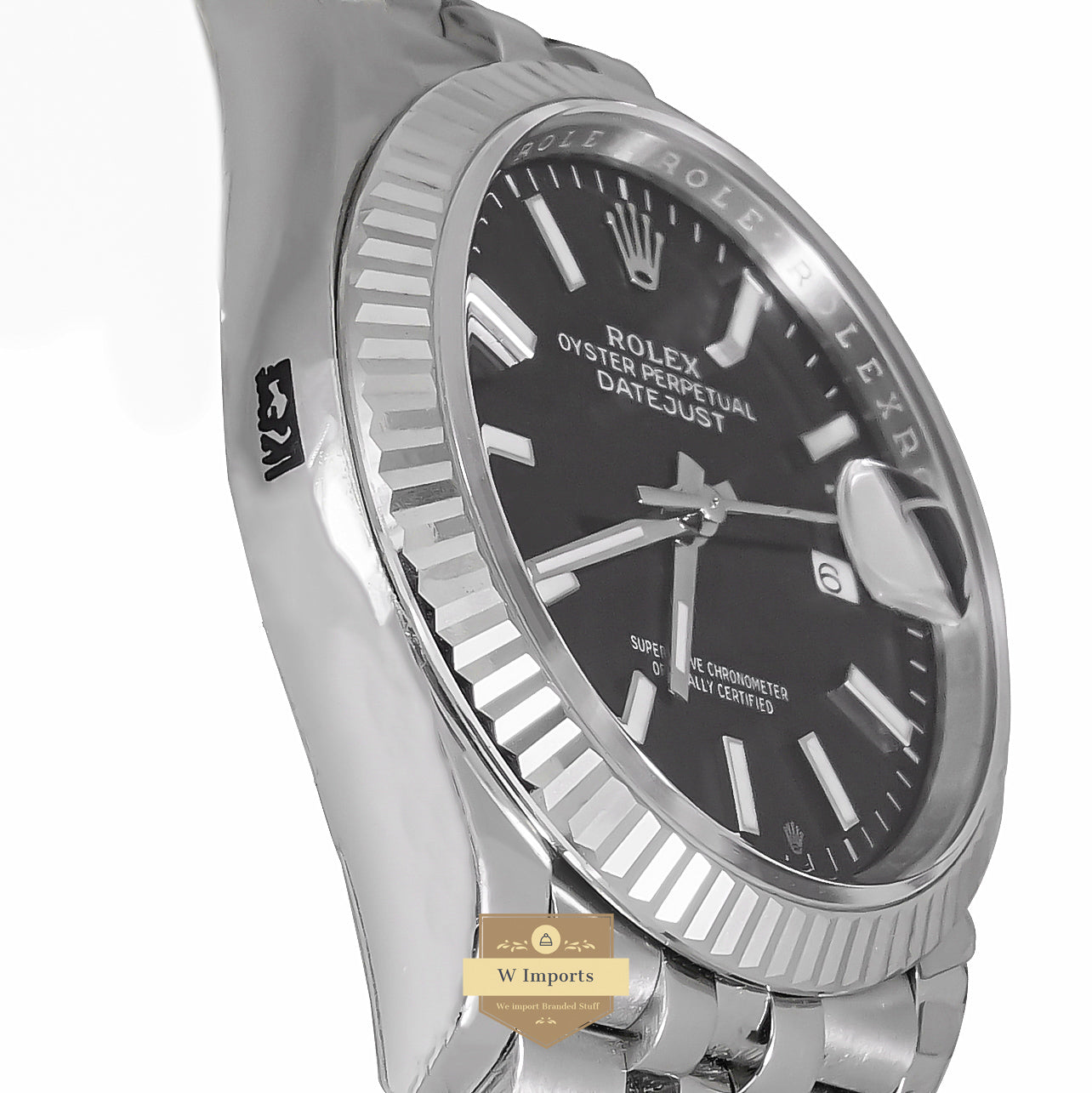 LATEST COLLECTION 36 SILVER WITH BLACK DIAL AUTOMATIC WATCH EW MADE
