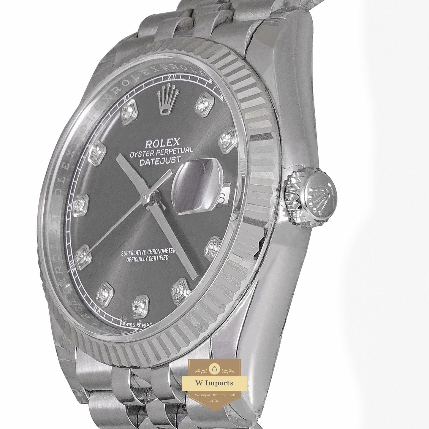 LATEST COLLECTION 36 SILVER WITH GRAY DIAL AUTOMATIC WATCH EW MADE