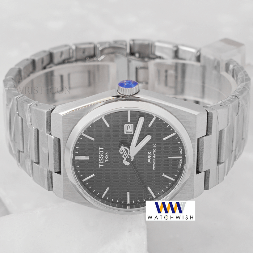 Latest Collection Prx Silver Stainless Steel With Black Dial Quartz Watch