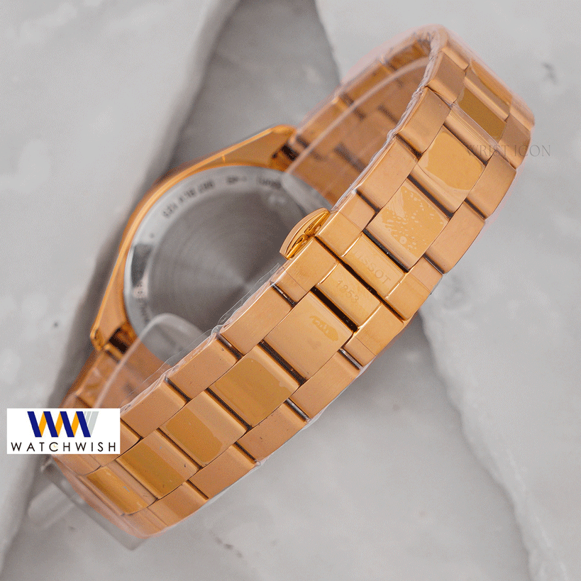 Latest Collection Yellow Gold With Black Dial Chain Watch