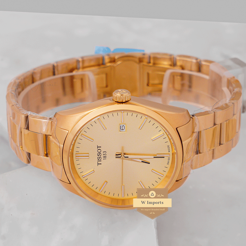 Latest Collection All Yellow Gold With Dial Chain Watch