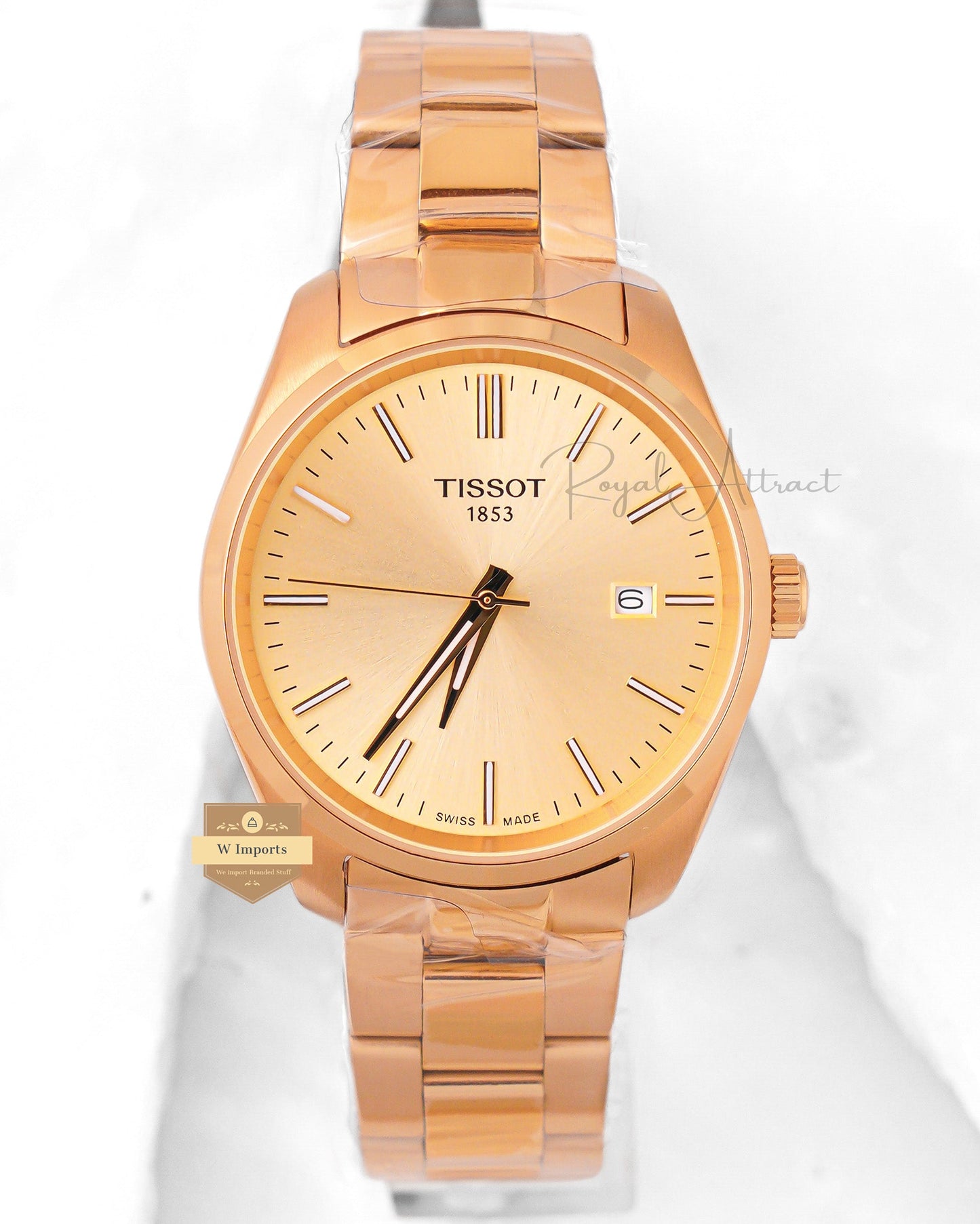 Latest Collection All Yellow Gold With Dial Chain Watch