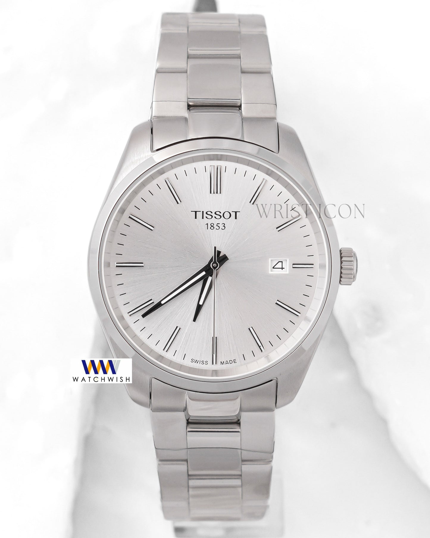 Latest Collection All Silver With Dial Chain Watch