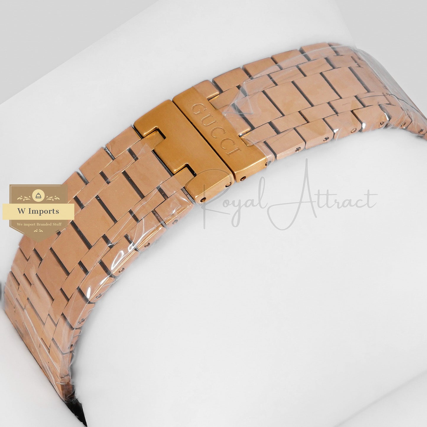 Latest Collection Yellow Gold With Green Dial Chain Watch