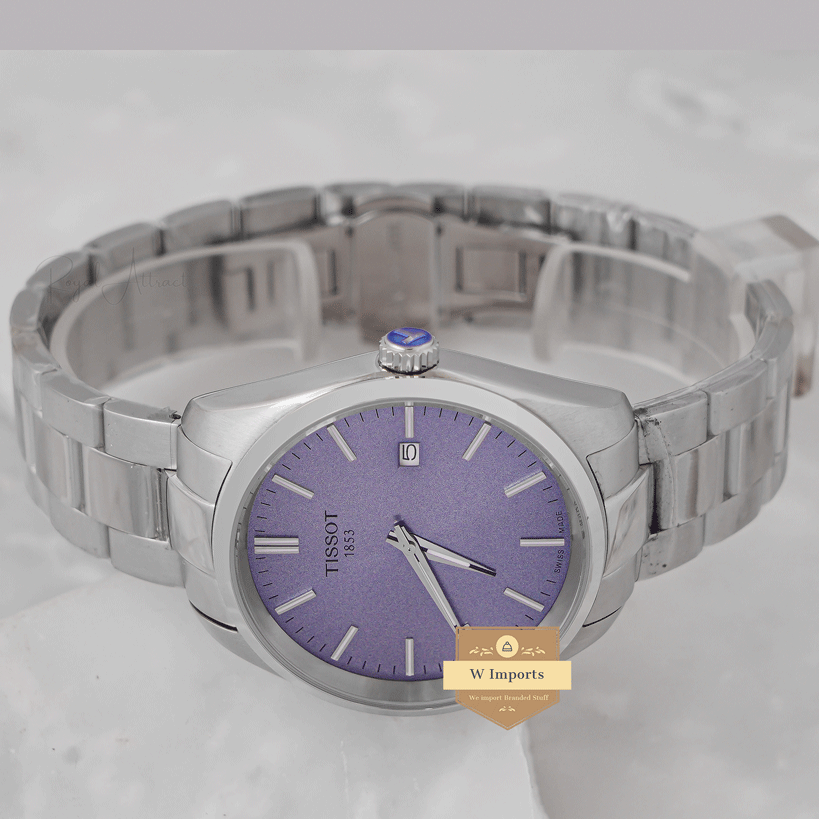 Latest Collection Silver With Blue Dial Chain Watch