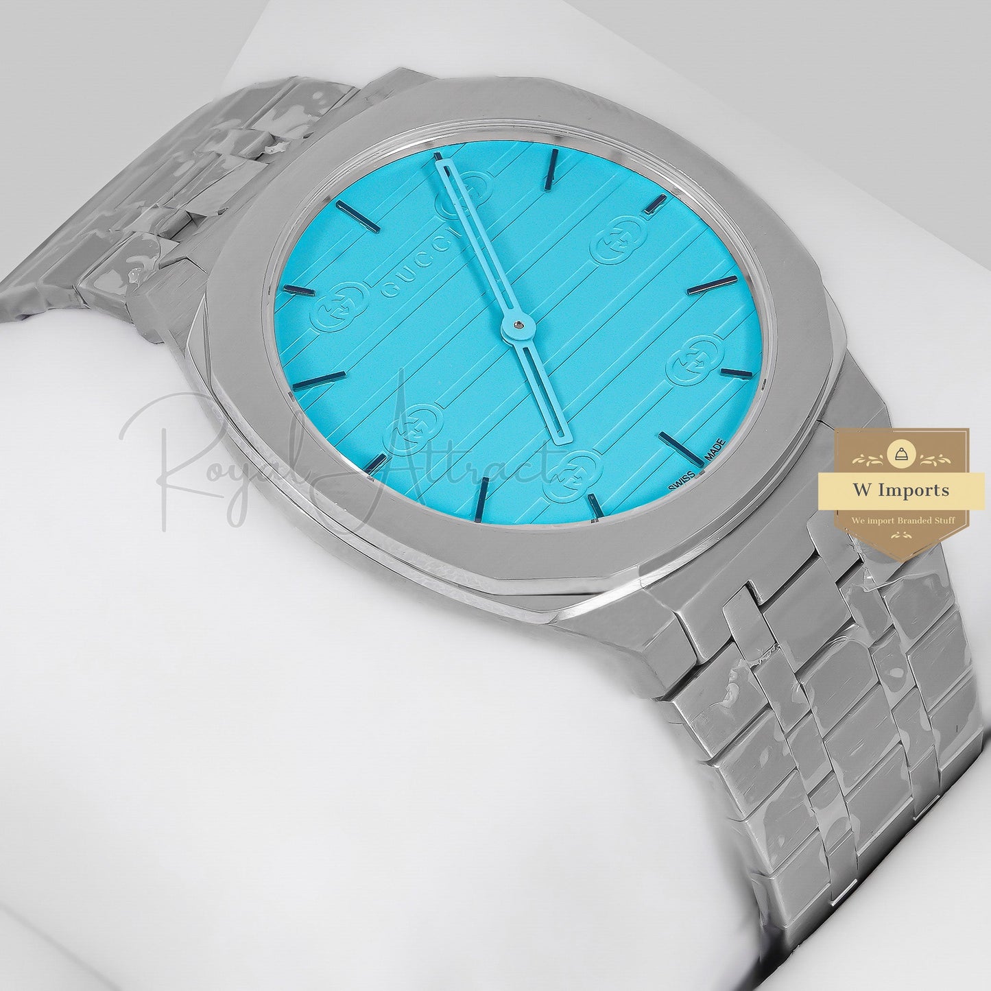 Latest Collection Silver With Tiffany Blue Dial Chain Watch