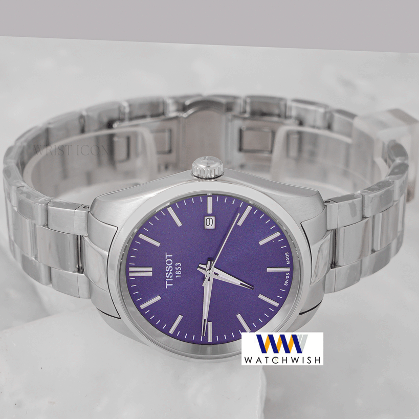 Latest Collection Silver With Blue Dial Chain Watch