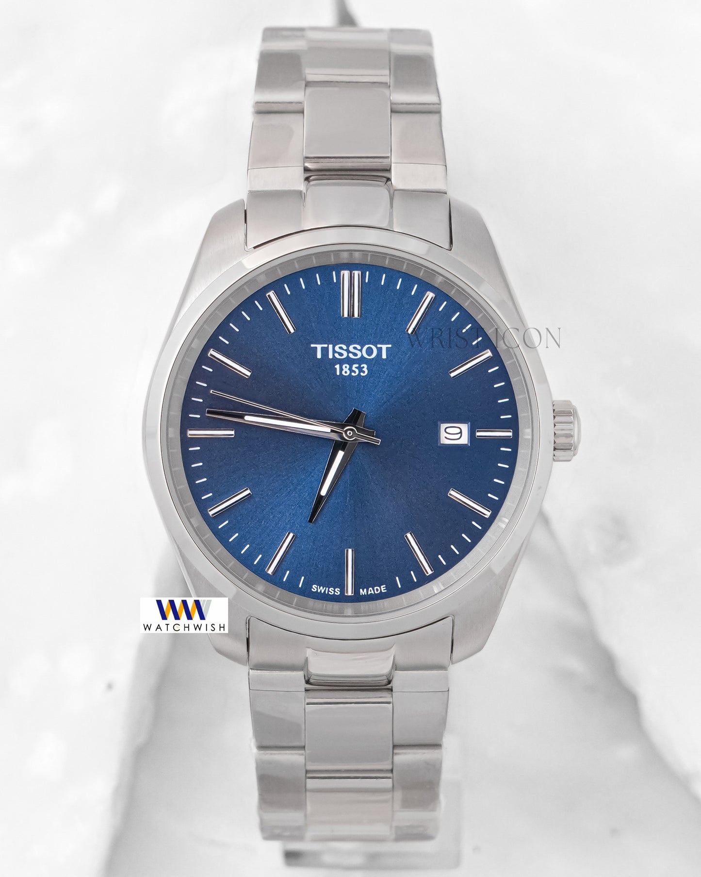 Latest Collection Silver With Blue Dial Chain Watch