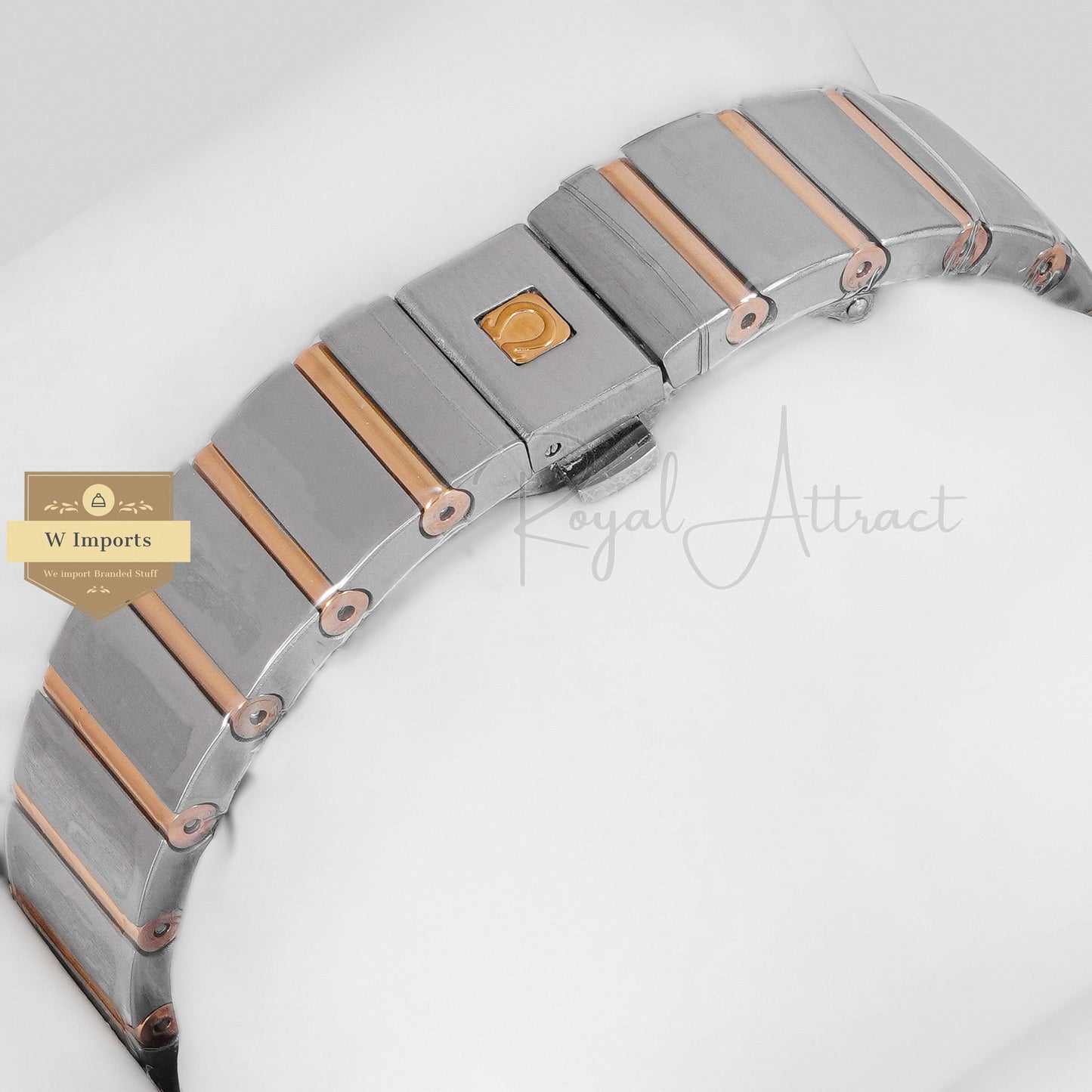 Latest Collection Two Tone Yellow Gold With White Dial Ladies Watch