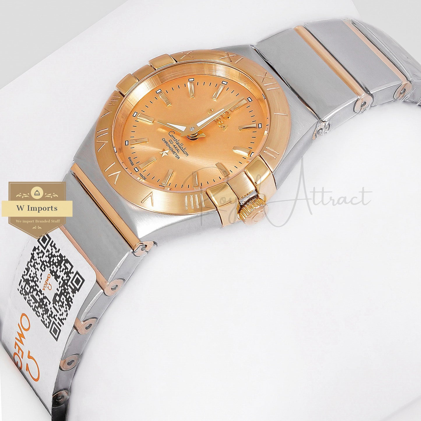 Latest Collection Two Tone Yellow Gold With Dial Ladies Watch