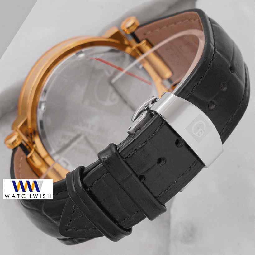 Latest Collection Chronograph Yellow Gold Case With Blue Dial & Black Leather Strap