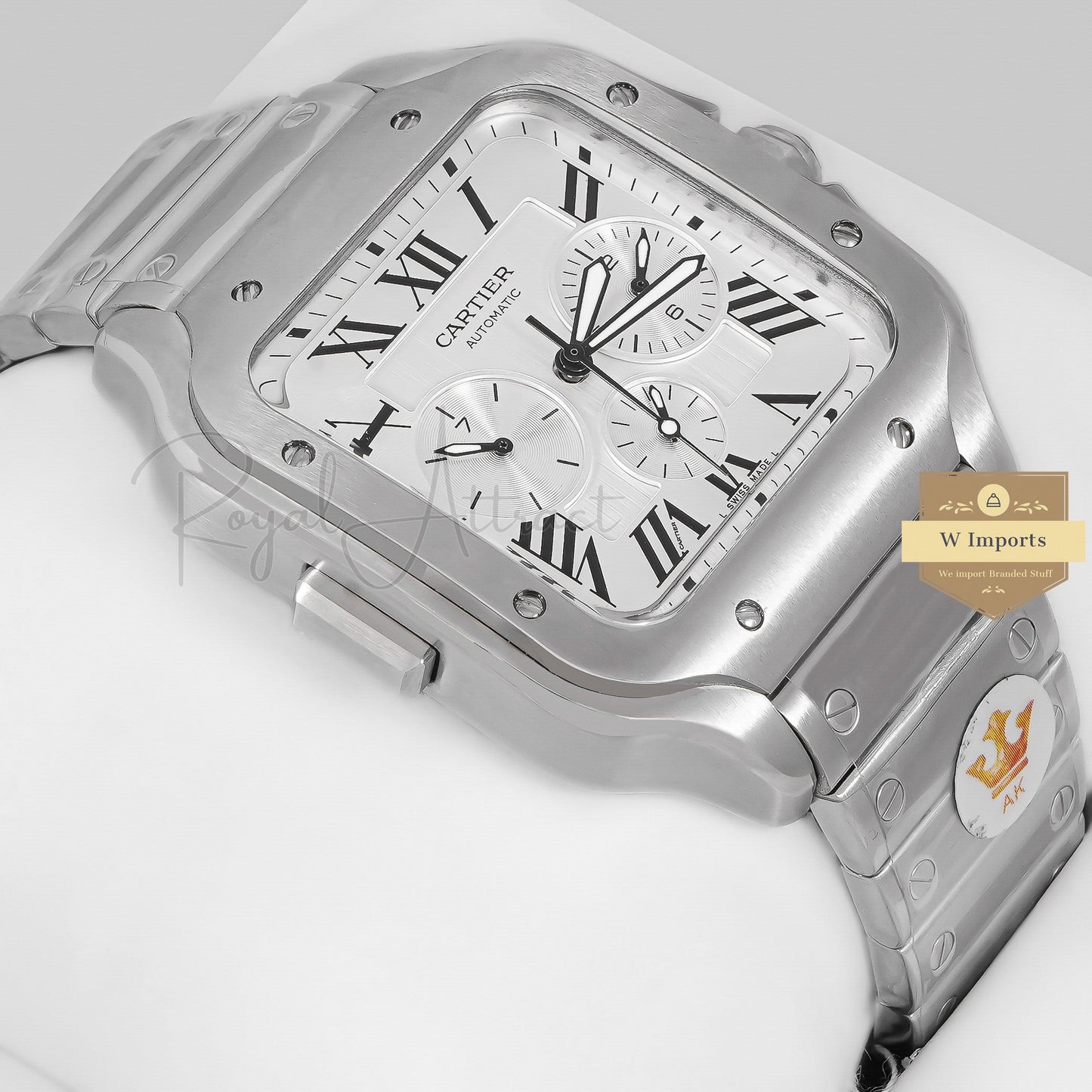 Latest Collection Chronograph All Silver With Dial Chain Watch