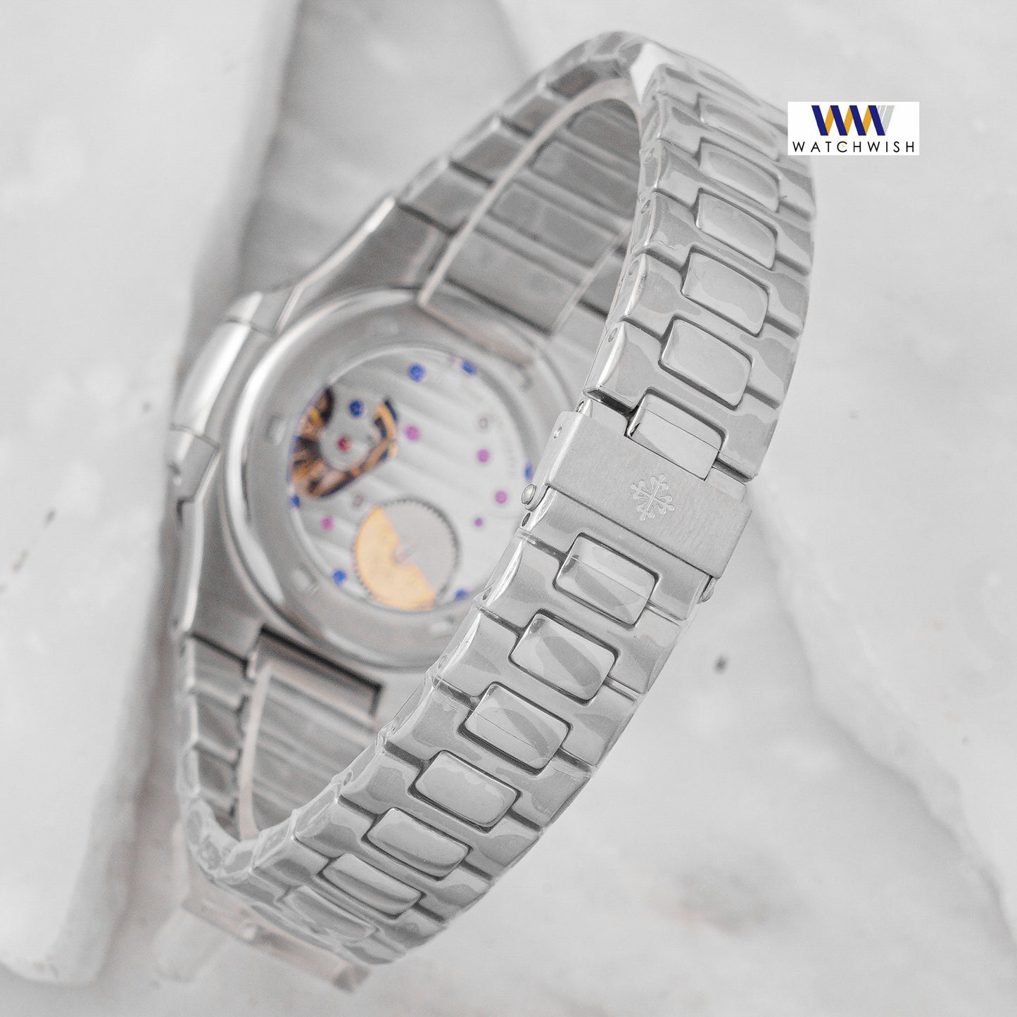 Latest Collection Chronograph Moon Phase Silver With Blue Dial Automatic Watch
