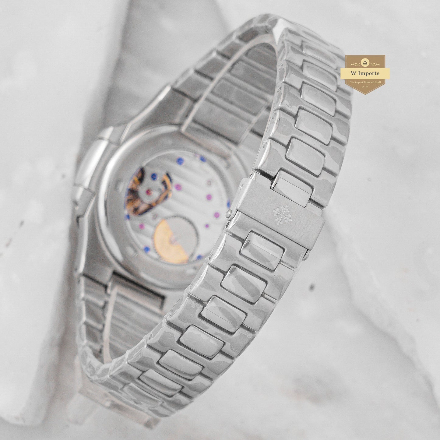 Latest Collection Chronograph Moon Phase Silver With Blue Dial Automatic Watch
