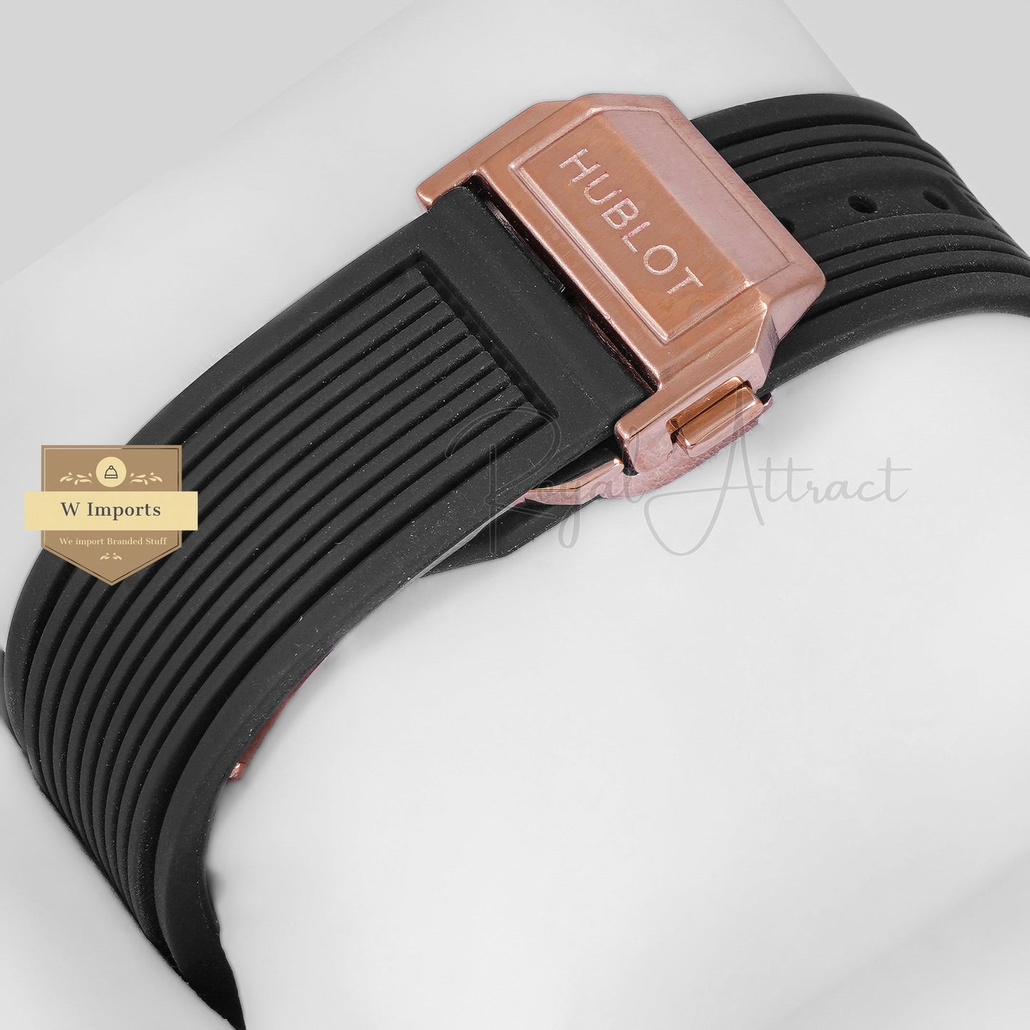 Latest Collection Chronograph Rose Gold Case With Dial Pvc Strap