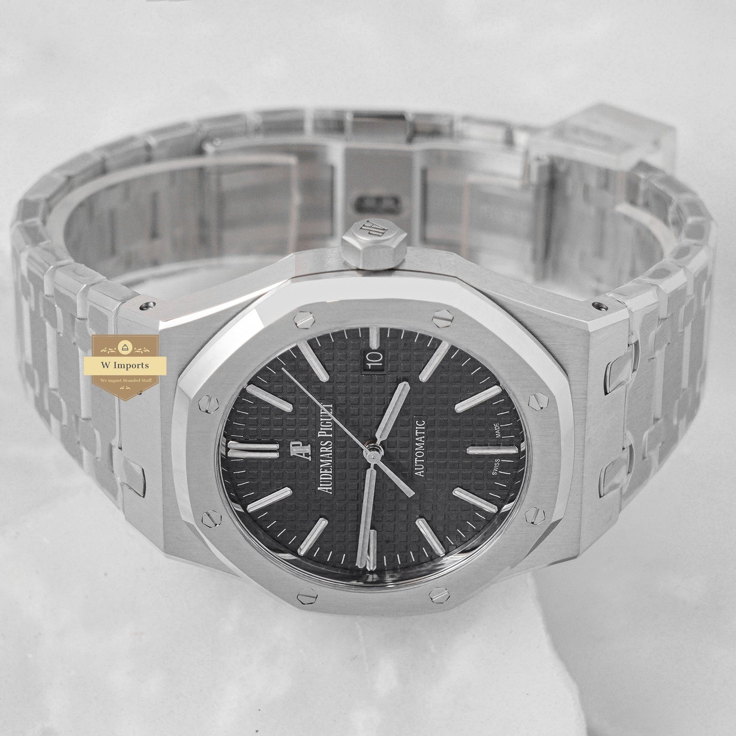 Latest Collection Silver Premium With Black Dial PPF Made Automatic Watch