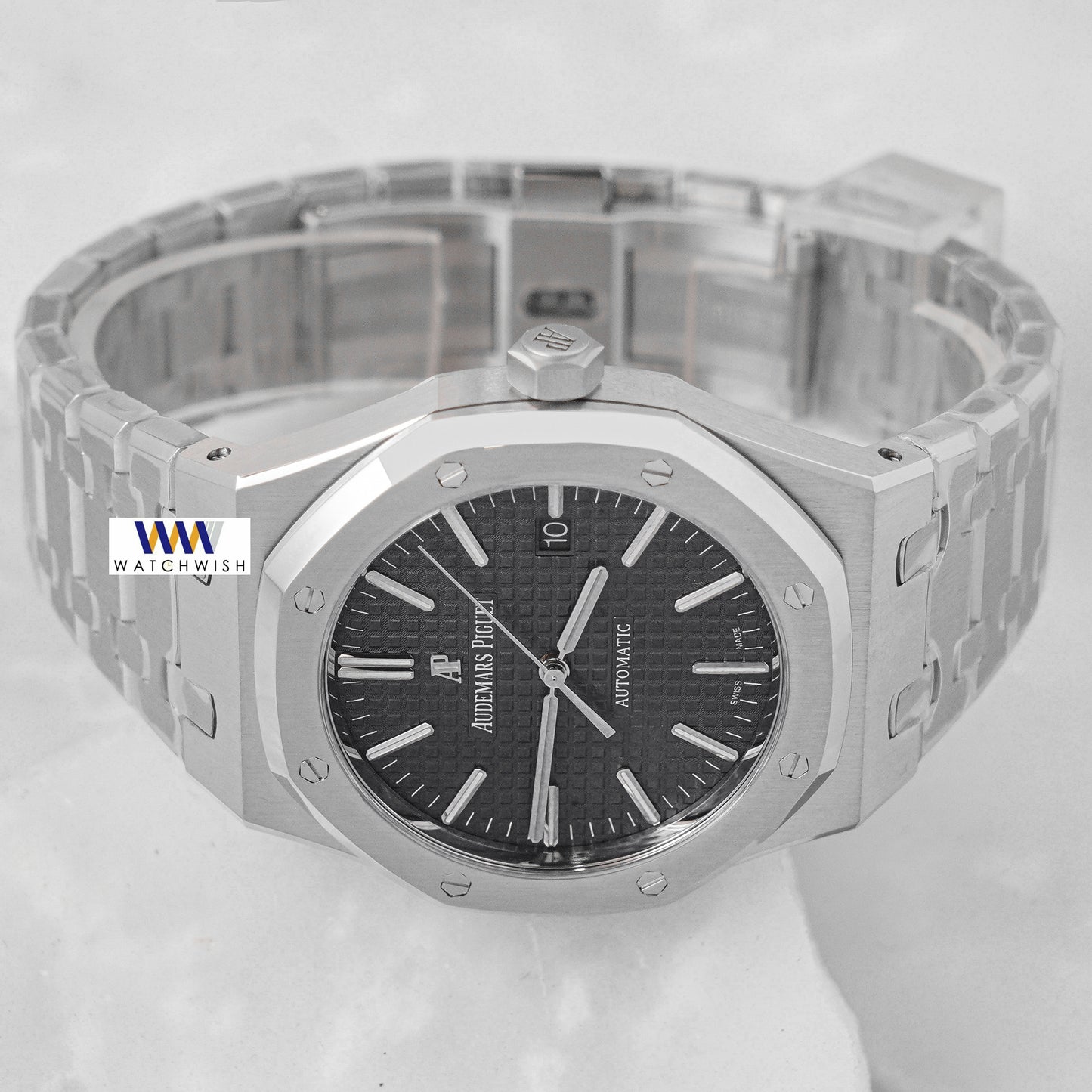 Latest Collection Silver Premium With Black Dial PPF Made Automatic Watch