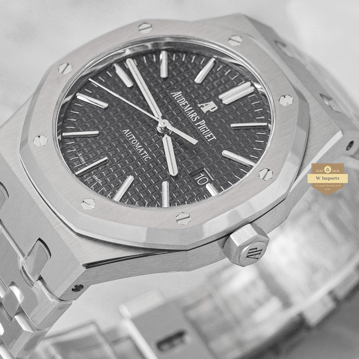 Latest Collection Silver Premium With Black Dial PPF Made Automatic Watch