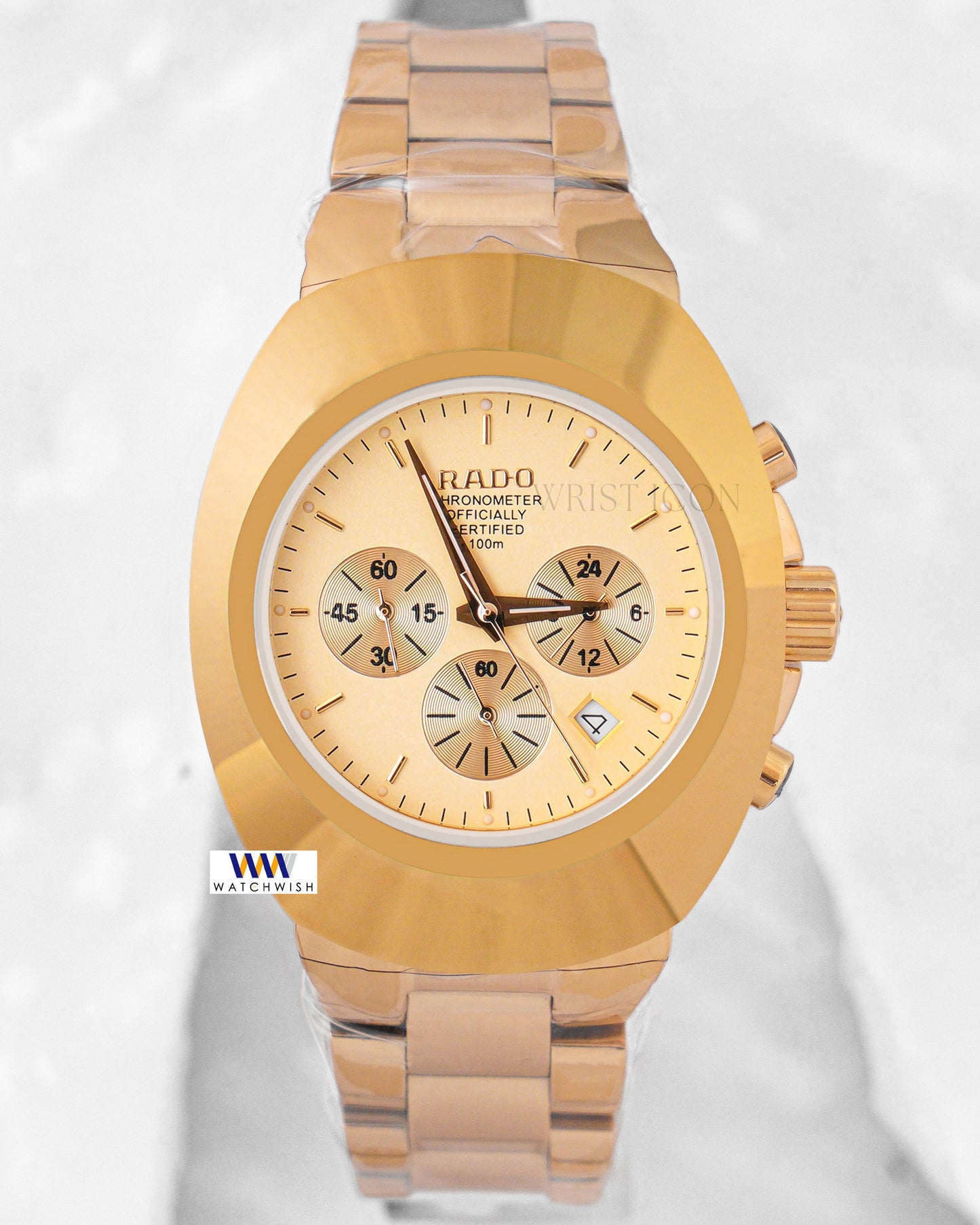 Latest Collection Chronograph All Yellow Gold With Dial Chain Watch