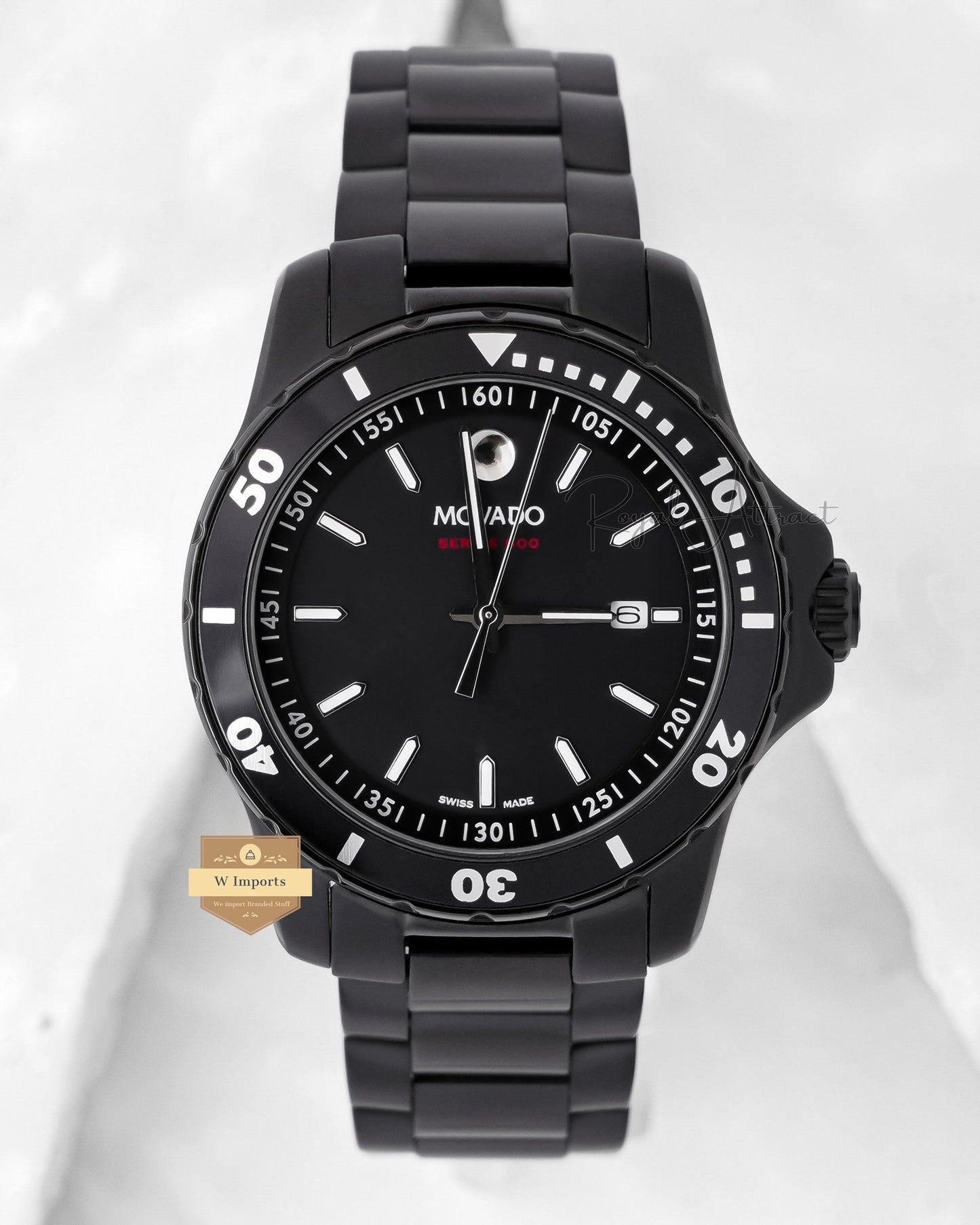 Latest Collection All Black With Dial Chain Watch