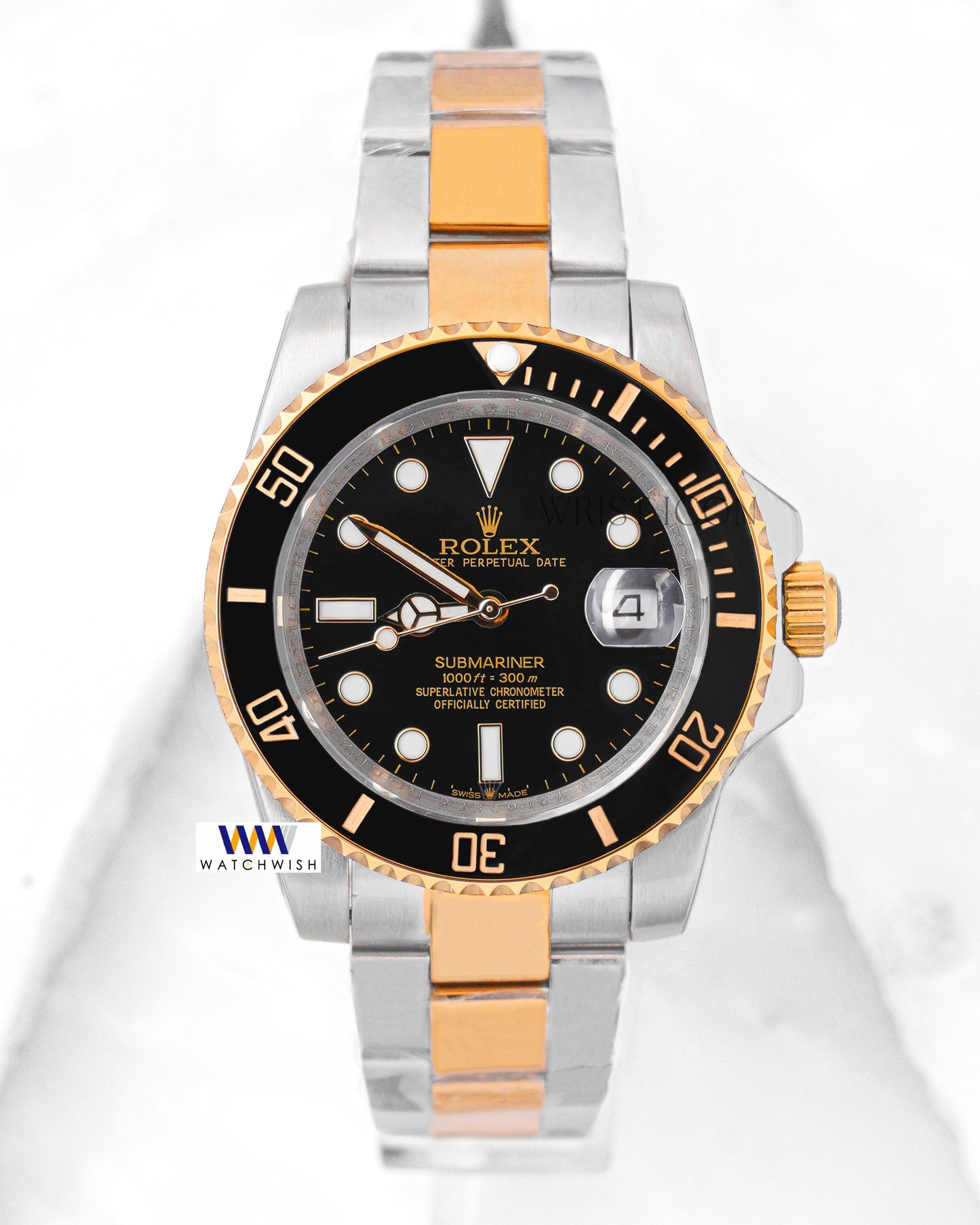 Latest Collection 40 Two Tone Chain With Black Dial Automatic Watch Yn Factory