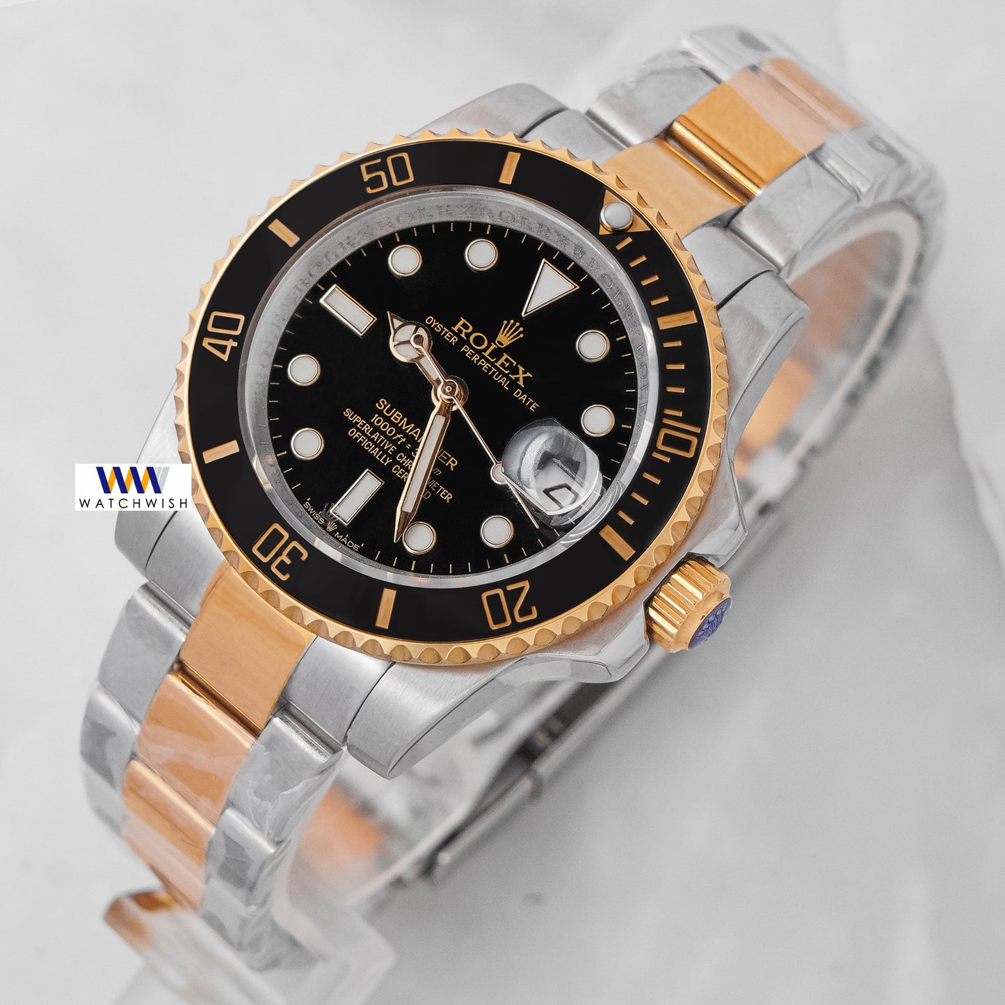 Latest Collection 40 Two Tone Chain With Black Dial Automatic Watch Yn Factory