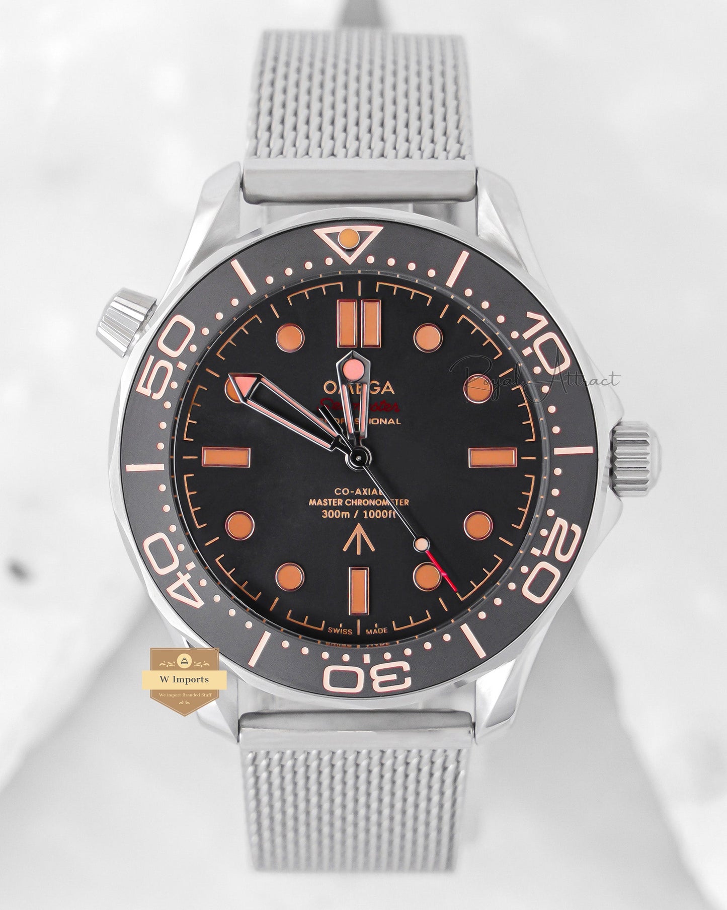 Latest Collection Silver With Black Dial Automatic Watch