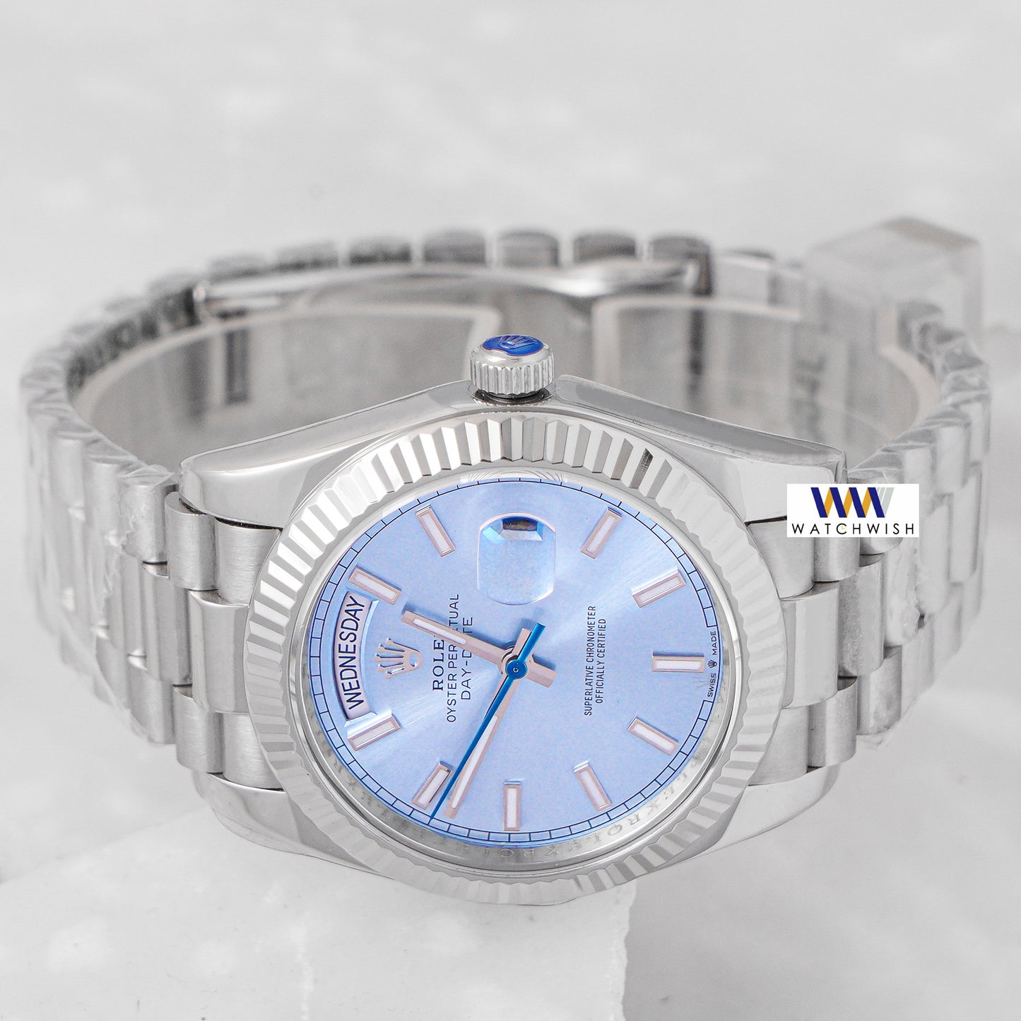 Latest Collection 40mm Silver With Blue Dial Automatic Watch YN Factory